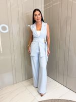 CONJUNTO CALÇA E COLETE ALONGADO LORIS TWILL AIKO