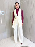 CONJUNTO CALÇA E COLETE ALONGADO LORIS TWILL AIKO