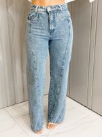 CALÇA WIDE LEG JEANS JANINE