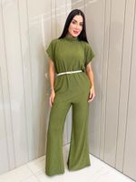 CONJUNTO CALÇA E BLUSA ASSIMÉTRICA ANARRUGA ABLASS