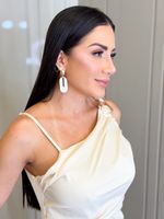 VESTIDO LONGUETE DE CETIM FISIC