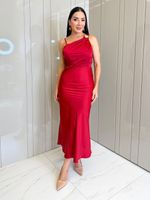 VESTIDO LONGUETE DE CETIM FISIC
