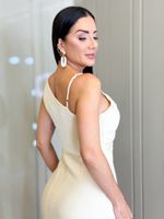 VESTIDO LONGUETE DE CETIM FISIC