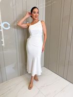 VESTIDO LONGUETE DE CETIM FISIC