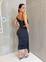 VESTIDO MIDI FLUITY NULA MANGA GAMBY