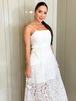 VESTIDO LONGUETE DE ALCINHA COM RENDA WITNEY