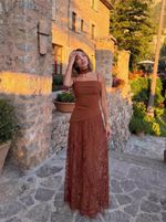 VESTIDO LONGUETE DE ALCINHA COM RENDA WITNEY