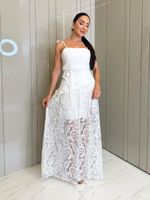 VESTIDO LONGUETE DE ALCINHA COM RENDA WITNEY