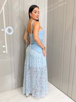 VESTIDO LONGUETE DE ALCINHA COM RENDA WITNEY