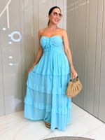 VESTIDO LONGO DE CHIFON MAKI