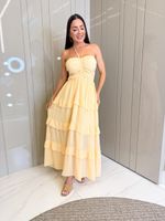 VESTIDO LONGO DE CHIFON MAKI