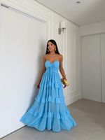VESTIDO LONGO DE CHIFON MAKI