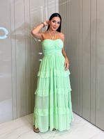 VESTIDO LONGO DE CHIFON MAKI