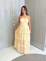 VESTIDO LONGO DE CHIFON MAKI