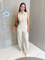 CONJUNTO CALÇA E COLETE DE ALFAIATARIA NAPOLEN