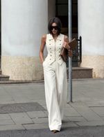 CONJUNTO CALÇA E COLETE DE ALFAIATARIA NAPOLEN