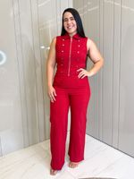 CONJUNTO CALÇA E COLETE DE ALFAIATARIA NAPOLEN