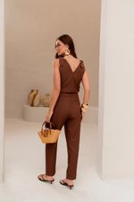 CONJUNTO CALÇA E BLUSA LORIS TWILL BERNA