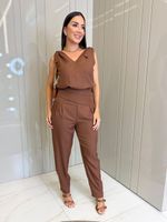CONJUNTO CALÇA E BLUSA LORIS TWILL BERNA