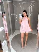 CONJUNTO SHORT SAIA E BLUSA FRENTE ÚNICA CHIFON NENDY