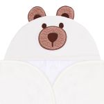 Toalha de banho c/ forro em fralda para bebê Fofy Bear - Mini & Co.