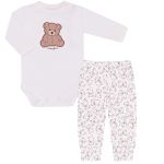 Body longo c/ Calça (Mijão) em algodão egípcio Fofy Bear - Mini & Co.