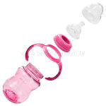 Copo de Transição 3 em 1 Tritan com 2 Bicos de Silicone Rosa 240ml (3m+) - Nuby