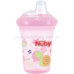 Copo de Treinamento com Bico Easy Sipper Caracol Rosa 207ml (6m+) - Nuby