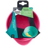 Kit 4 Pratos Fundos Easy Scoop Rosa e Turquesa (7m+) - Tommee Tippee