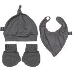 Kit Gorro, Luva e Babador em malha Penka Little Rafiki - Penka & Co.