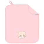 Kit com 2 fraldinhas de boca para bebê em suedine Gatinha - Hug
