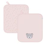 Kit com 2 fraldinhas de boca para bebê em suedine Ursinha - Hug