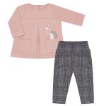 Bata c/ Legging para bebê em moletom Love - TMX