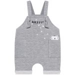 Jardineira c/ Body regata para bebê em moletinho Happy Mescla - TMX