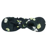 Faixa de cabelo em tricoline Laço Flores - Mini Sailor