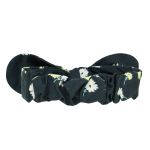 Faixa de cabelo em tricoline Laço Flores - Mini Sailor