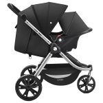 Travel System: Carrinho Sway + Bebê Conforto Preto (0-15kg) - Litet