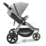Travel System: Carrinho Sway + Bebê Conforto + Base Isofix Cinza (0-15kg) - Litet
