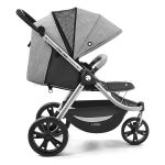 Travel System: Carrinho Sway + Bebê Conforto + Base Isofix Cinza (0-15kg) - Litet