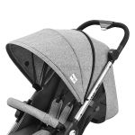 Travel System: Carrinho Sway + Bebê Conforto + Base Isofix Cinza (0-15kg) - Litet