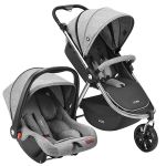 Travel System: Carrinho Sway + Bebê Conforto Cinza (0-15kg) - Litet