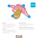 Chupeta Original Borracha Natural Rosa 2pçs (0-6m) - MAM