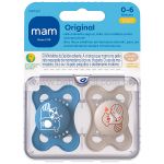 Chupeta Original Borracha Natural Azul 2pçs (0-6m) - MAM
