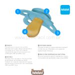 Chupeta Original Borracha Natural Azul 2pçs (0-6m) - MAM