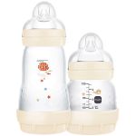 Kit 2 Mamadeiras Anticólica Easy Start 130ml e 260ml Neutro (0m+) - MAM