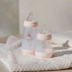 Kit 2 Mamadeiras Anticólica Easy Start 130ml e 260ml Neutro (0m+) - MAM