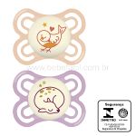 Chupeta Perfect Night Girls 2pçs (0-6m) - MAM