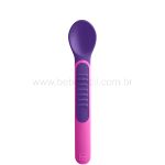 Kit 2 Colheres Termossensíveis com protetor Lilás (6m+) - MAM