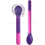 Kit 2 Colheres Termossensíveis com protetor Lilás (6m+) - MAM