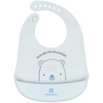 Babador com Cata-migalhas de Silicone Bear Azul (4m+) - Kikka Boo